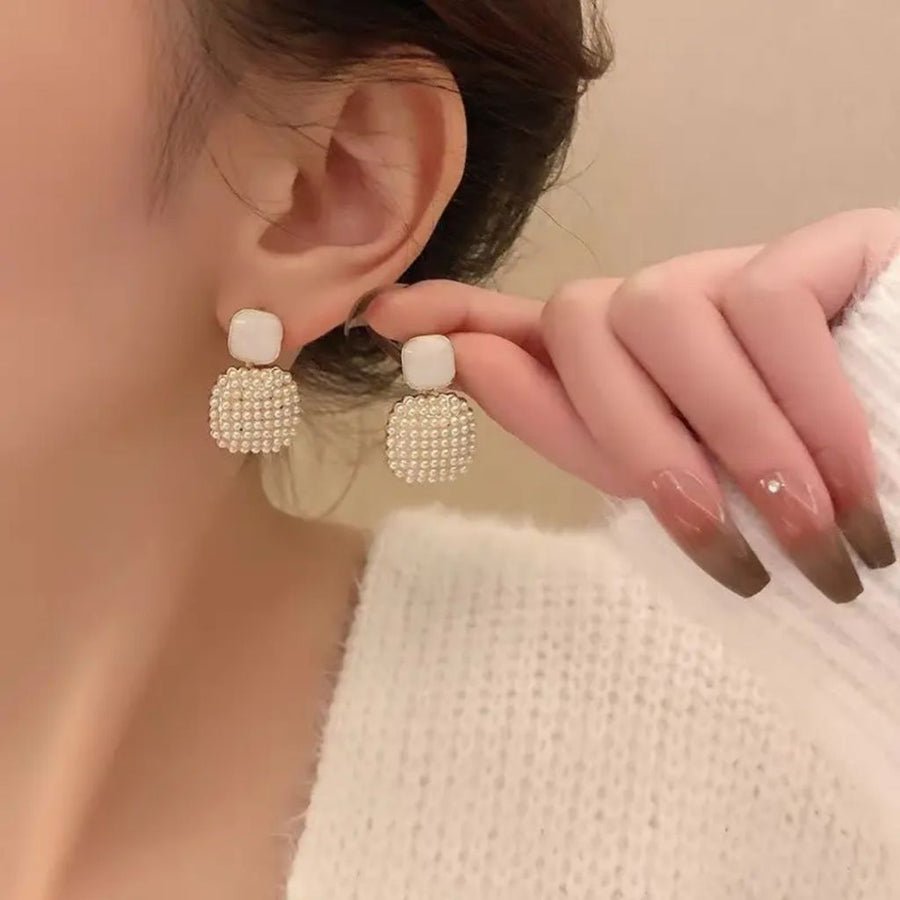 Pearl Pop Hoops Earrings