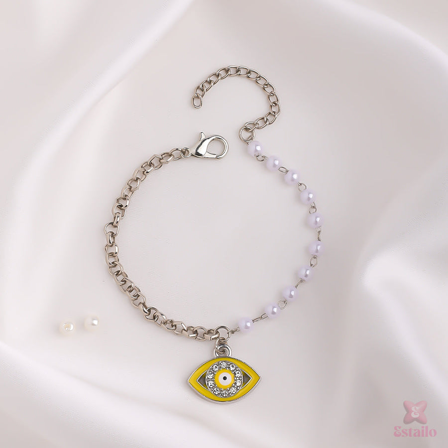 Nova Pearls Eye Chain Bracelet