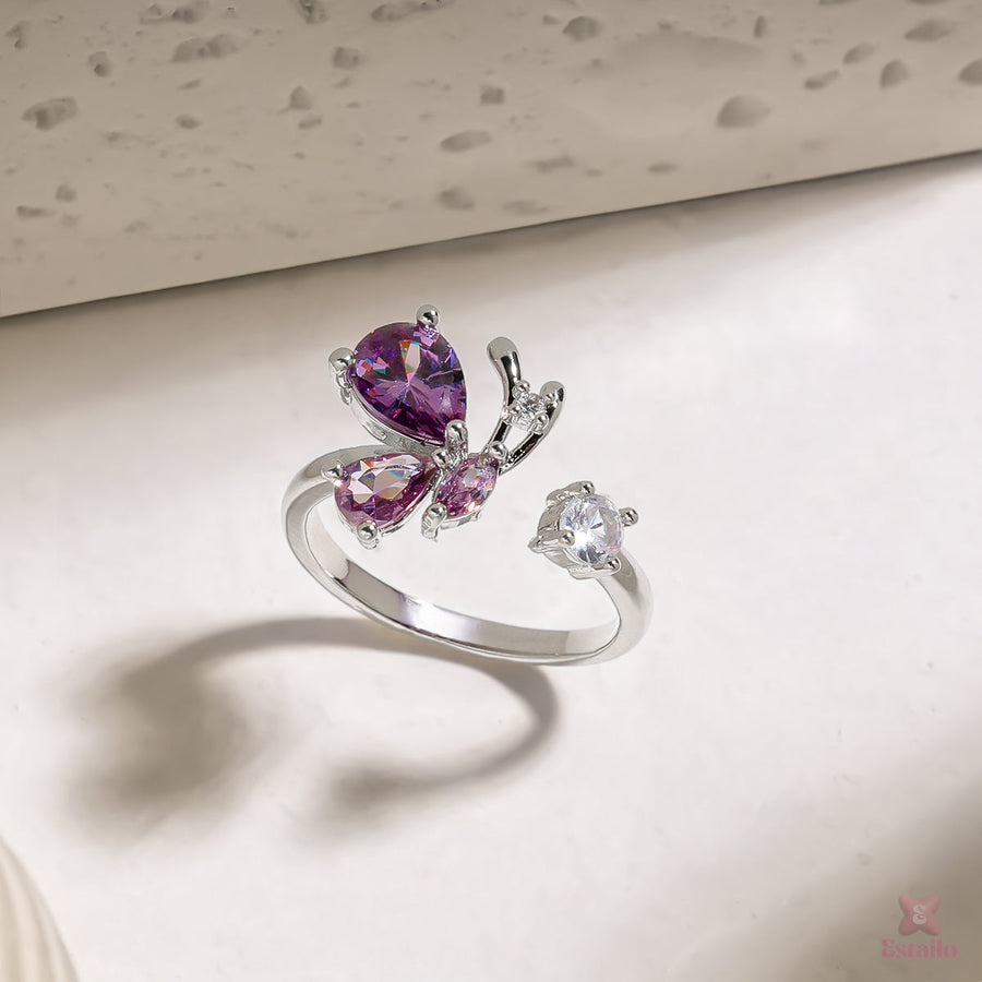 Crystal Butterfly Ring