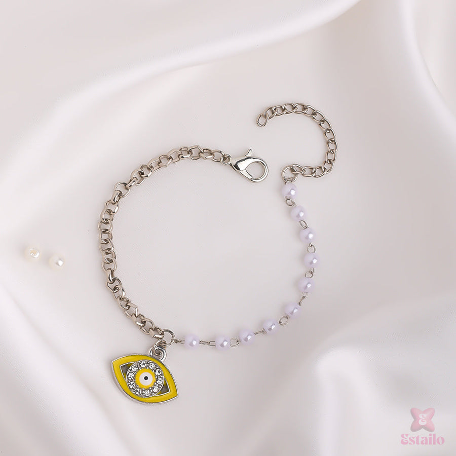 Nova Pearls Eye Chain Bracelet