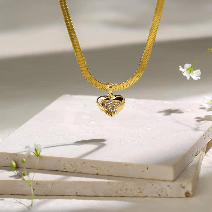 Golden Heart Neckpiece