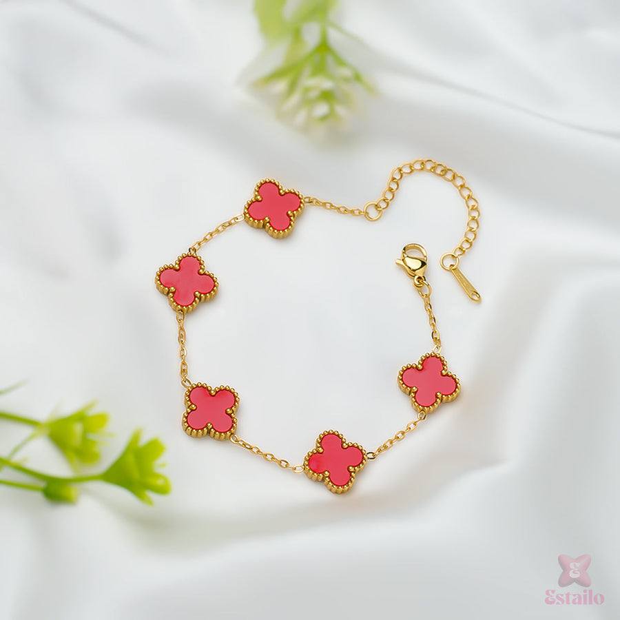Royal Blossom Clover Bracelet