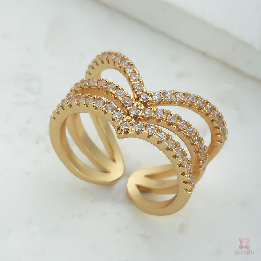 Trendy Drip Gilded Ring