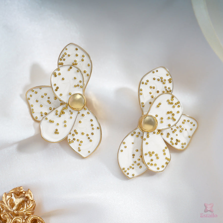 Floral Enamel Earrings