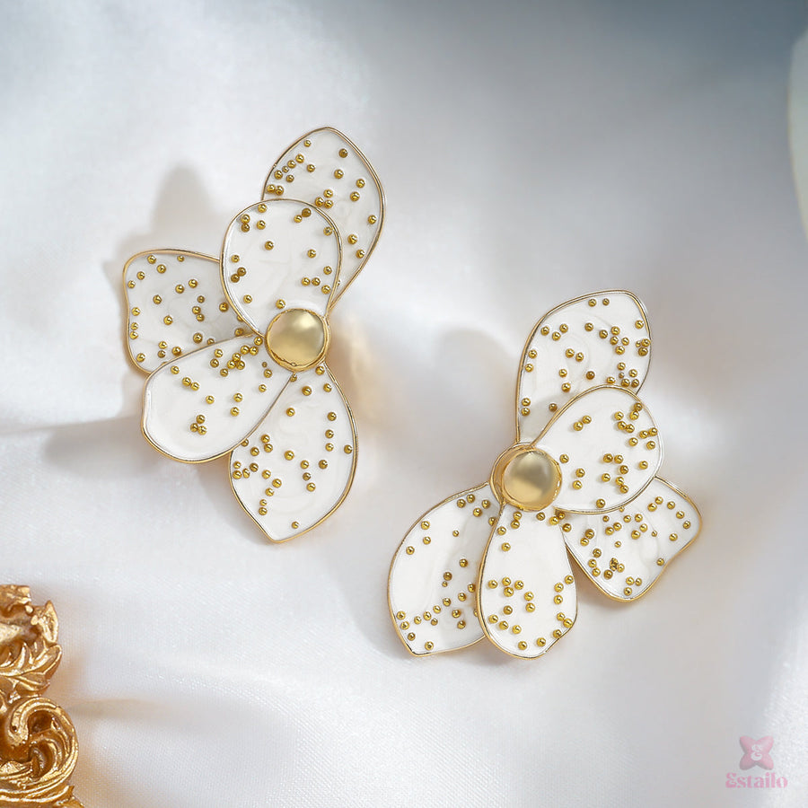 Floral Enamel Earrings