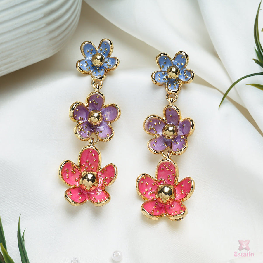 Trio Flower Dangles Earrings