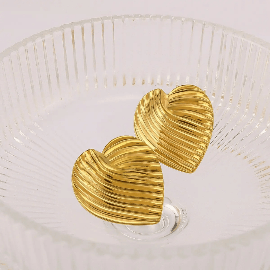 Golden Heart Earrings