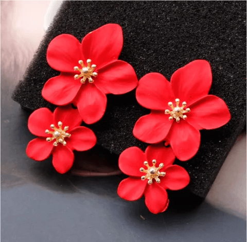 Cut The Crap Flower Statement Earrings