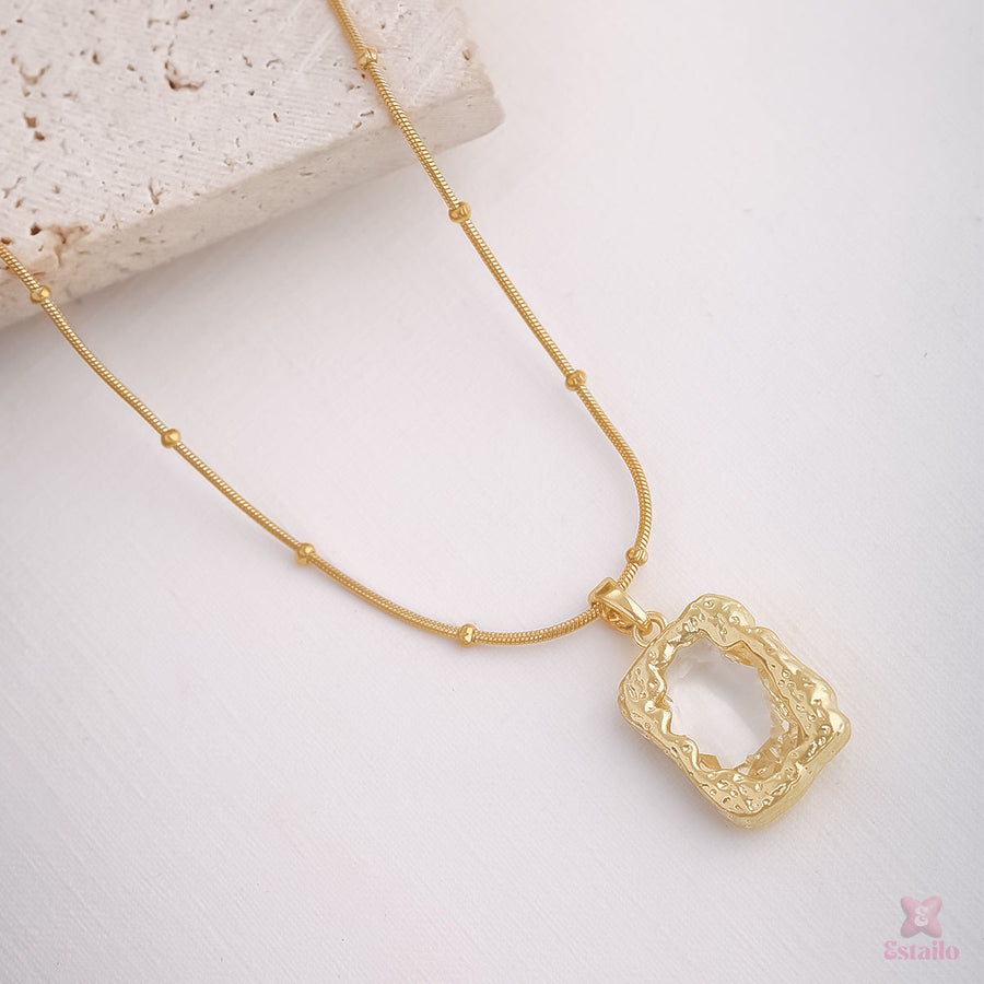 Golden Crystal Cage Neckpiece