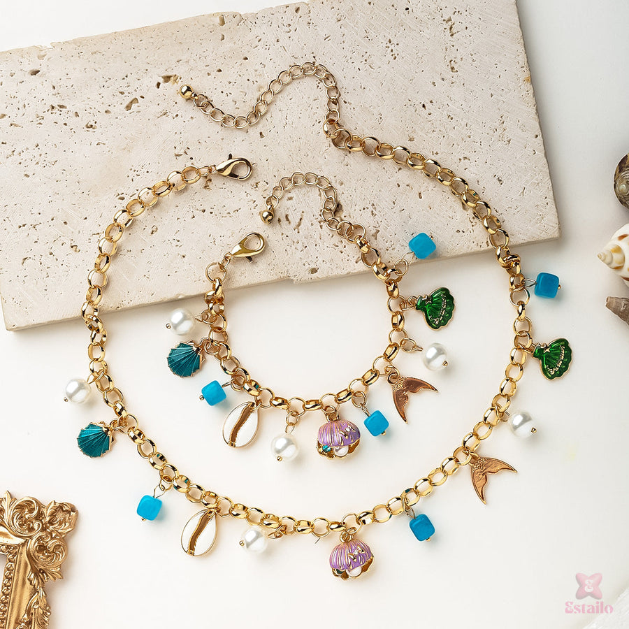 Coastal Charm Bracelet and Neckpiece