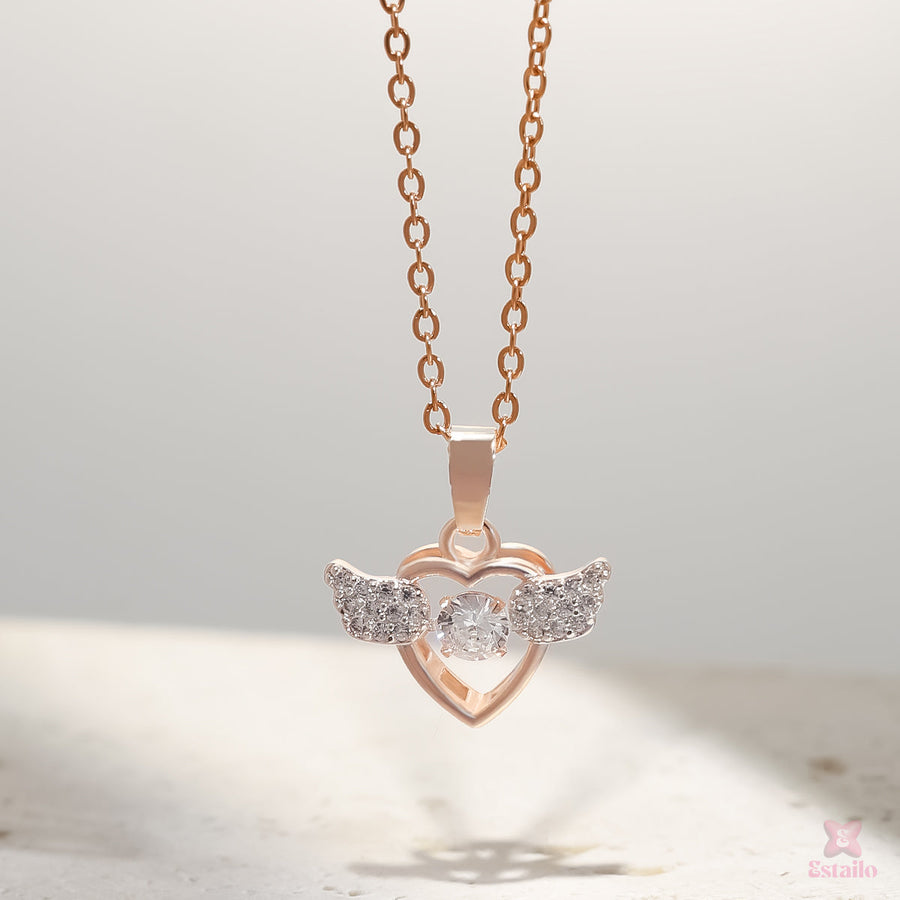 Angel Wings Heart Neckpiece
