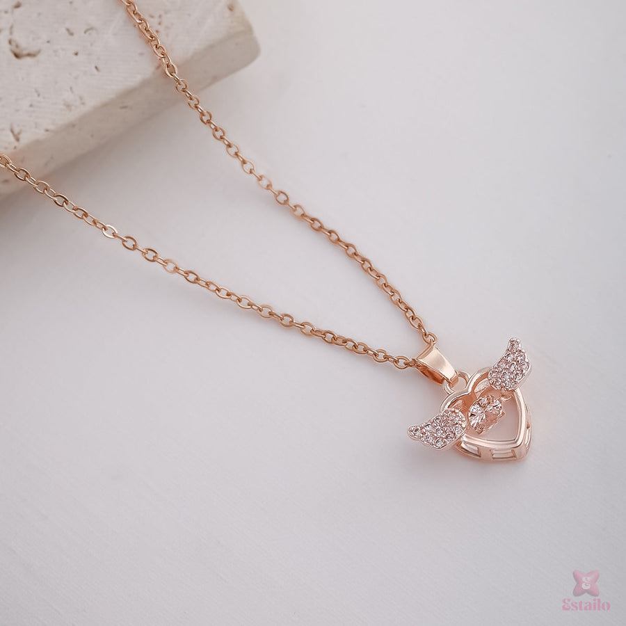 Angel Wings Heart Neckpiece