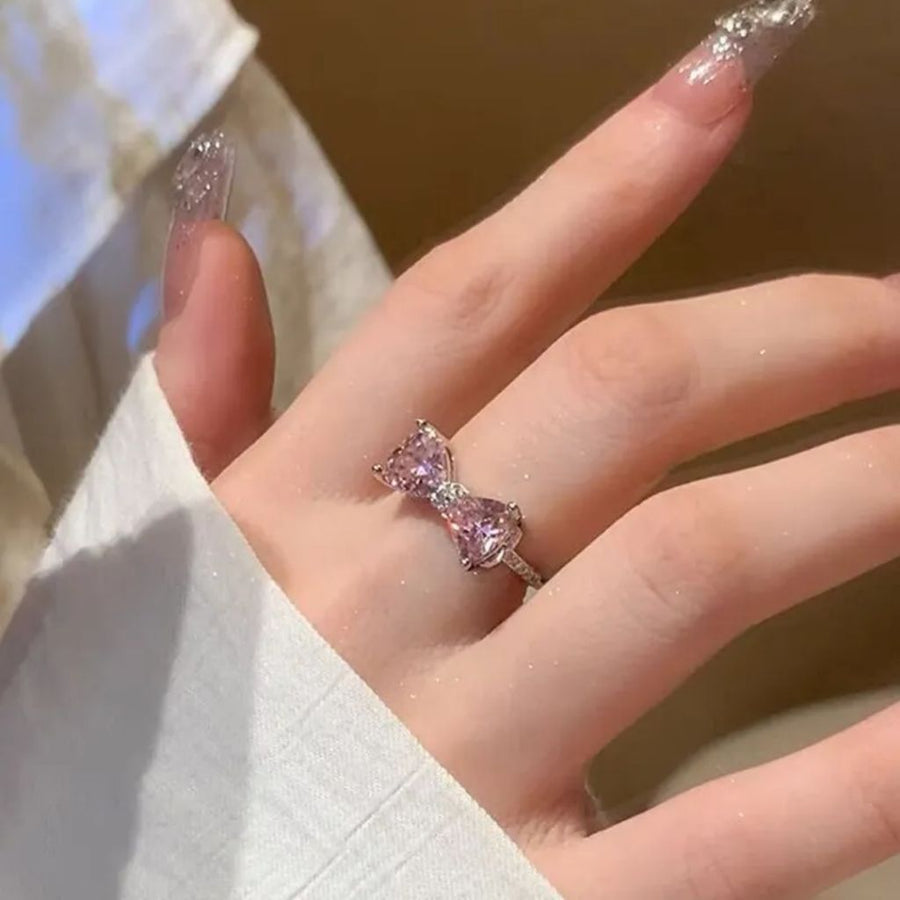 Crystal Gem Butterfly Ring