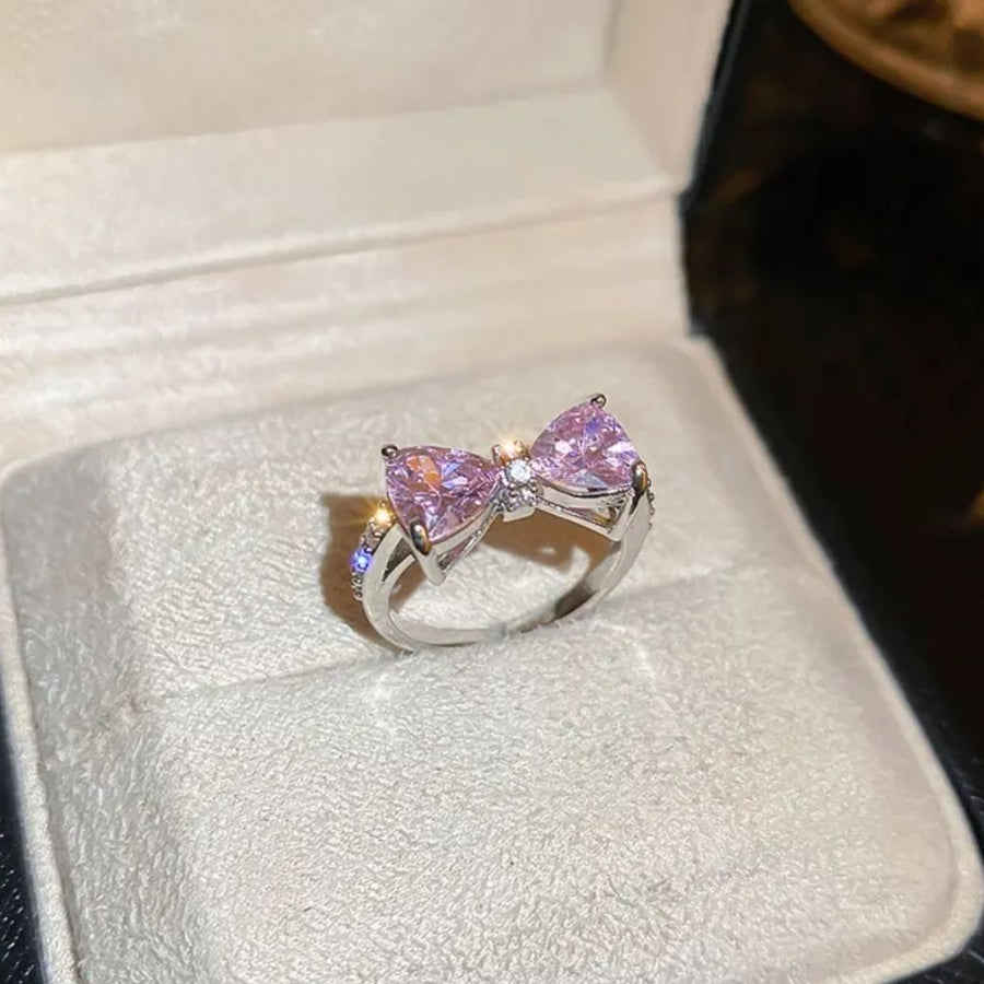 Crystal Gem Butterfly Ring