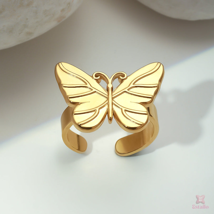 Golden Butterfly Ring