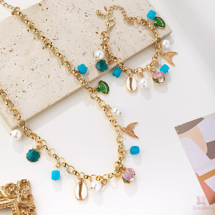 Coastal Charm Bracelet and Neckpiece