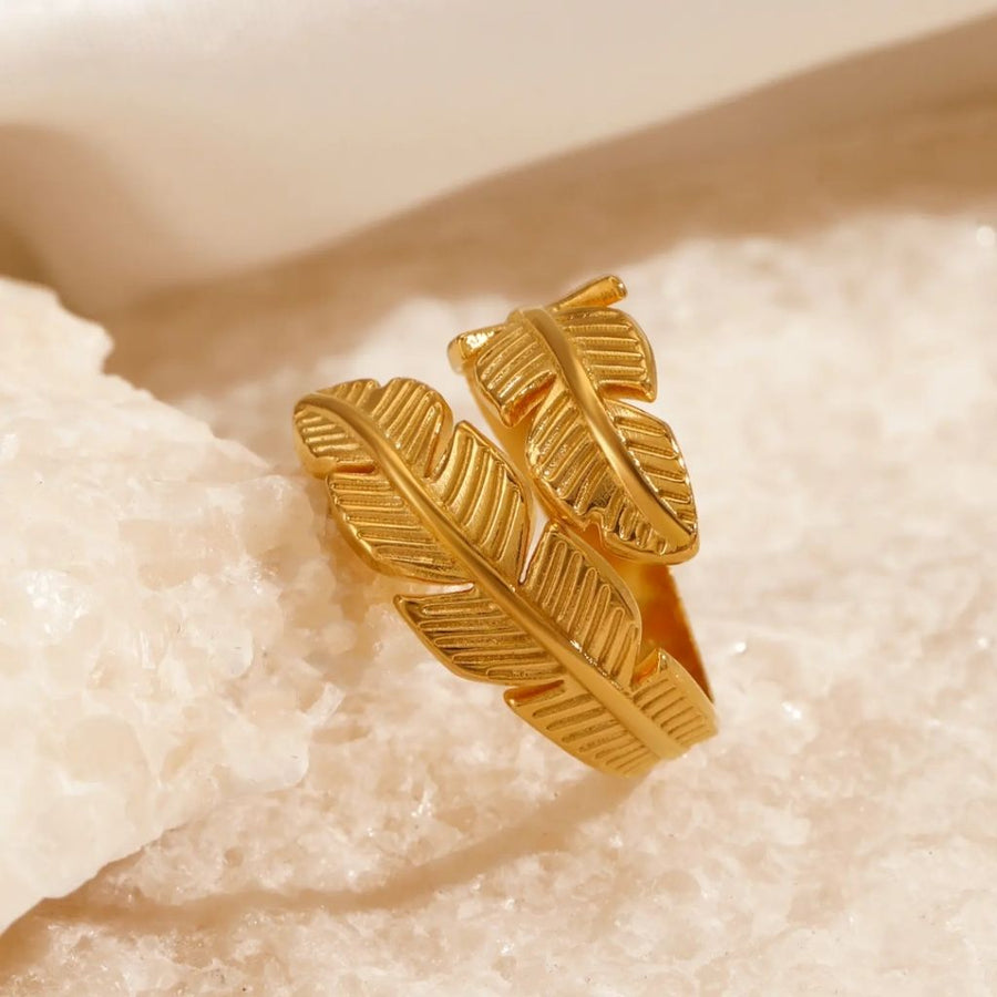 Leaf-Inspired Gold Ring
