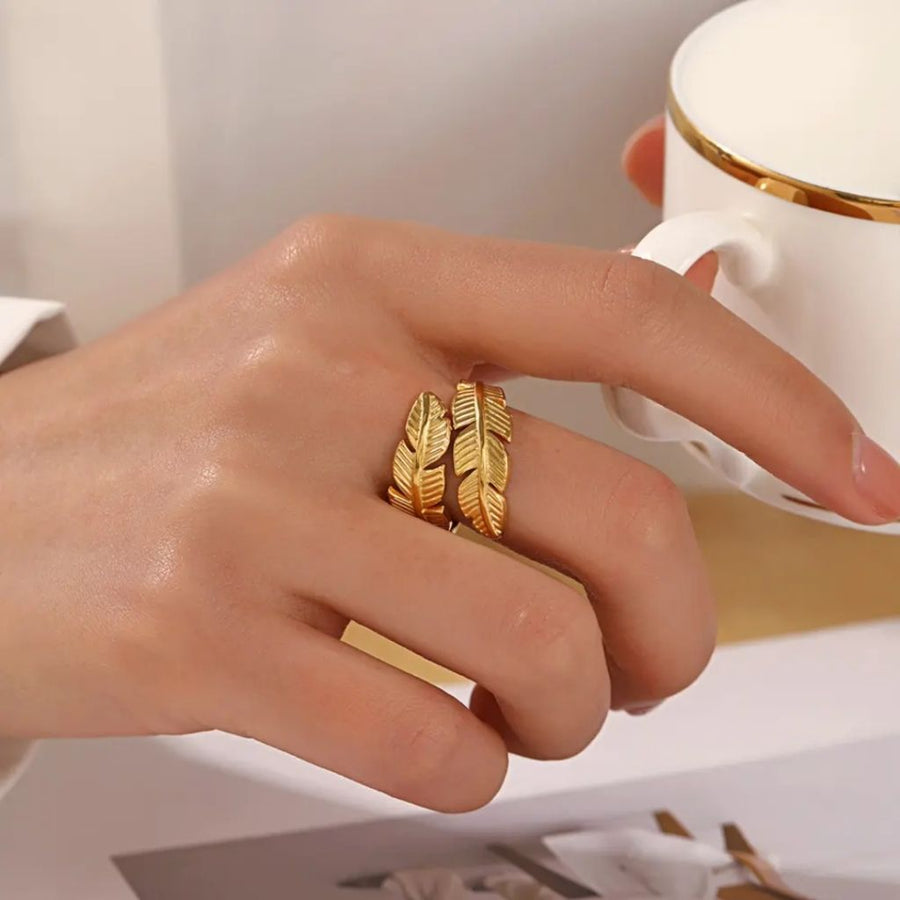Leaf-Inspired Gold Ring