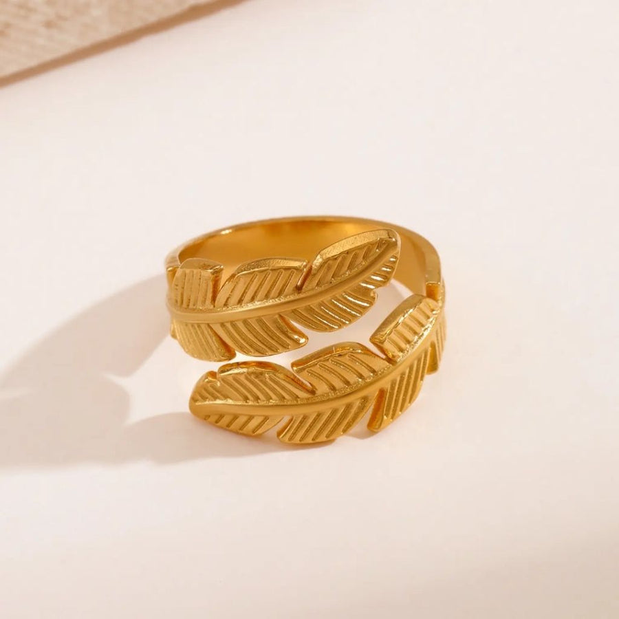 Leaf-Inspired Gold Ring