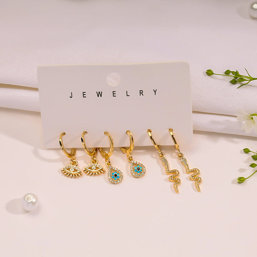 Sunshine Bling Hoops Combo Earrings