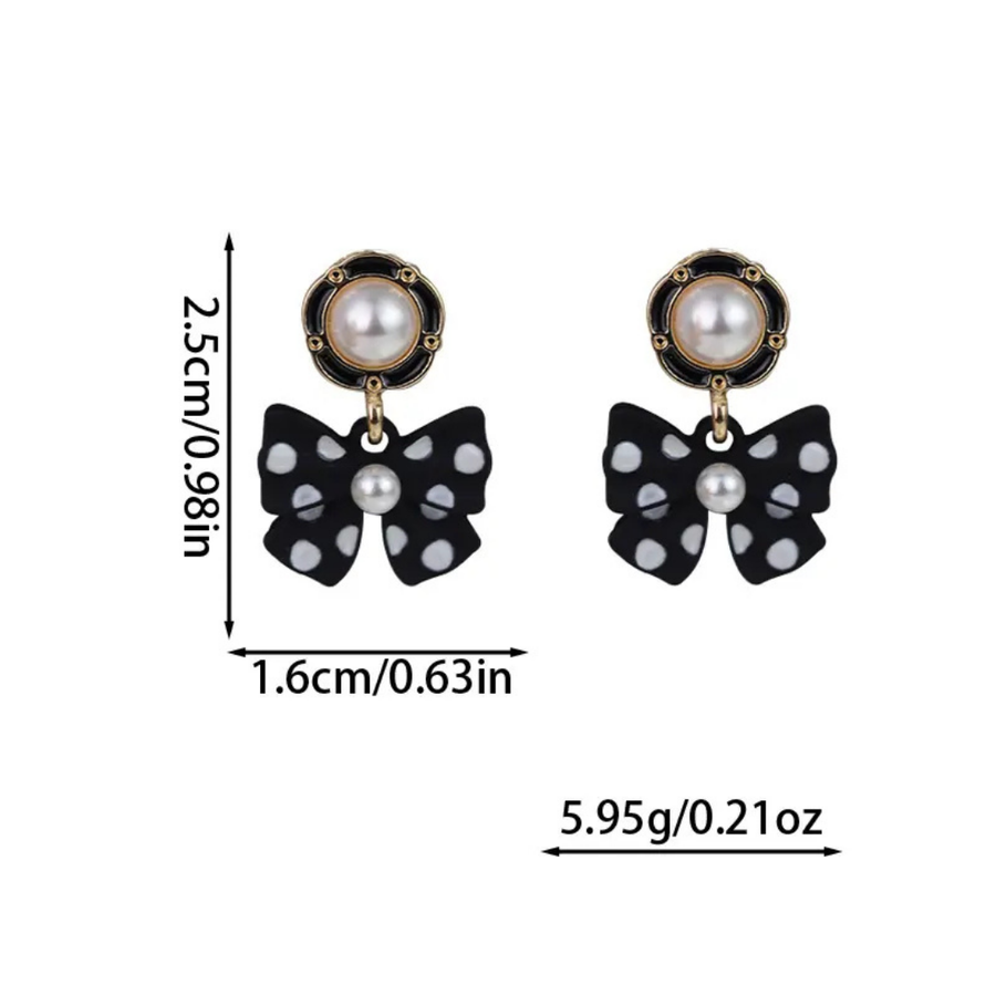 PolkaPearl Bow Earring