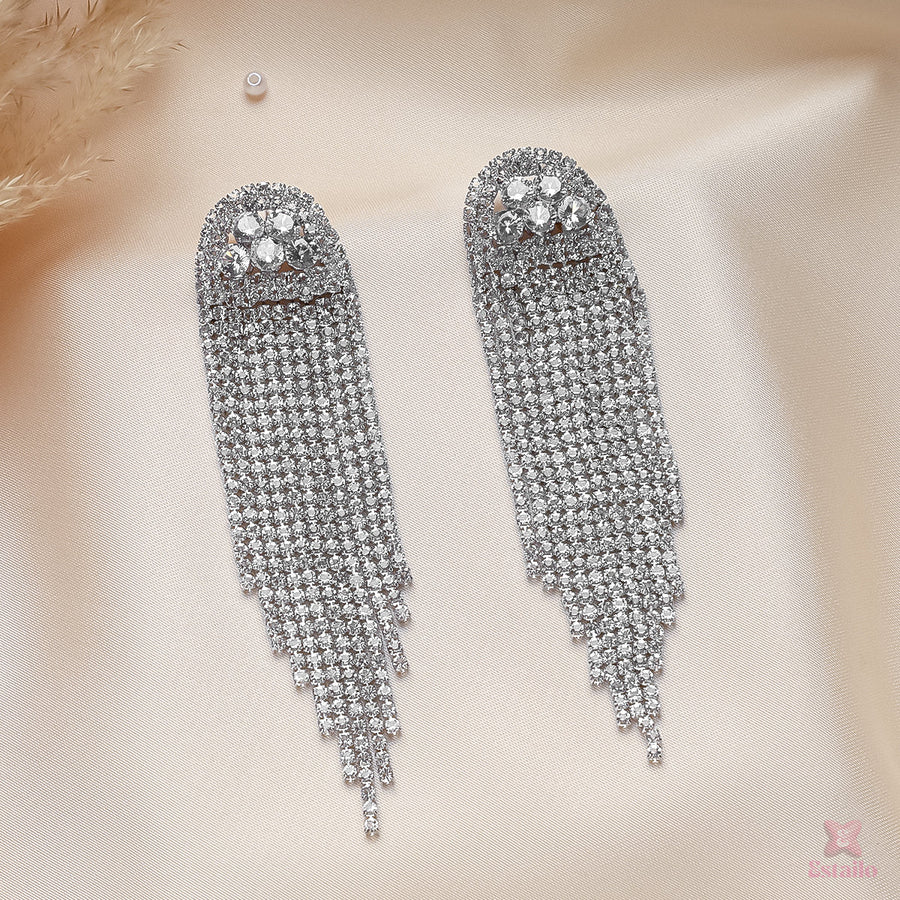 Shimmering Silver Earrings