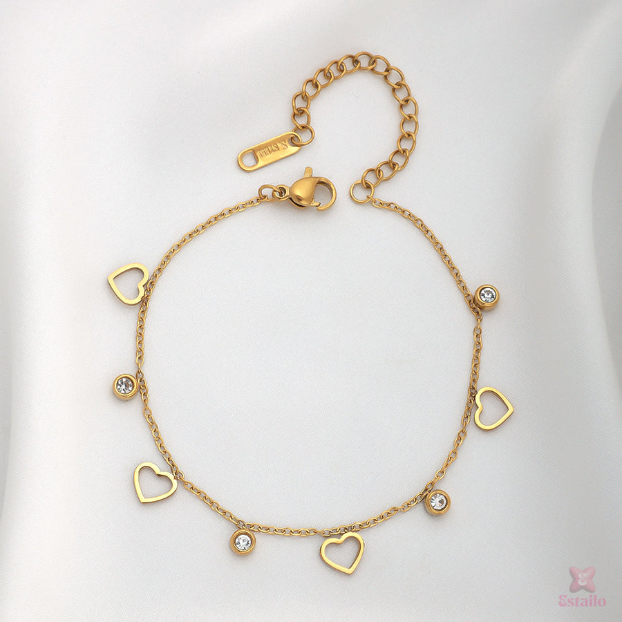 Heart & Gem Aura Bracelet