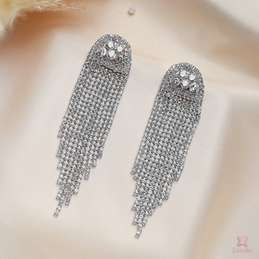 Shimmering Silver Earrings