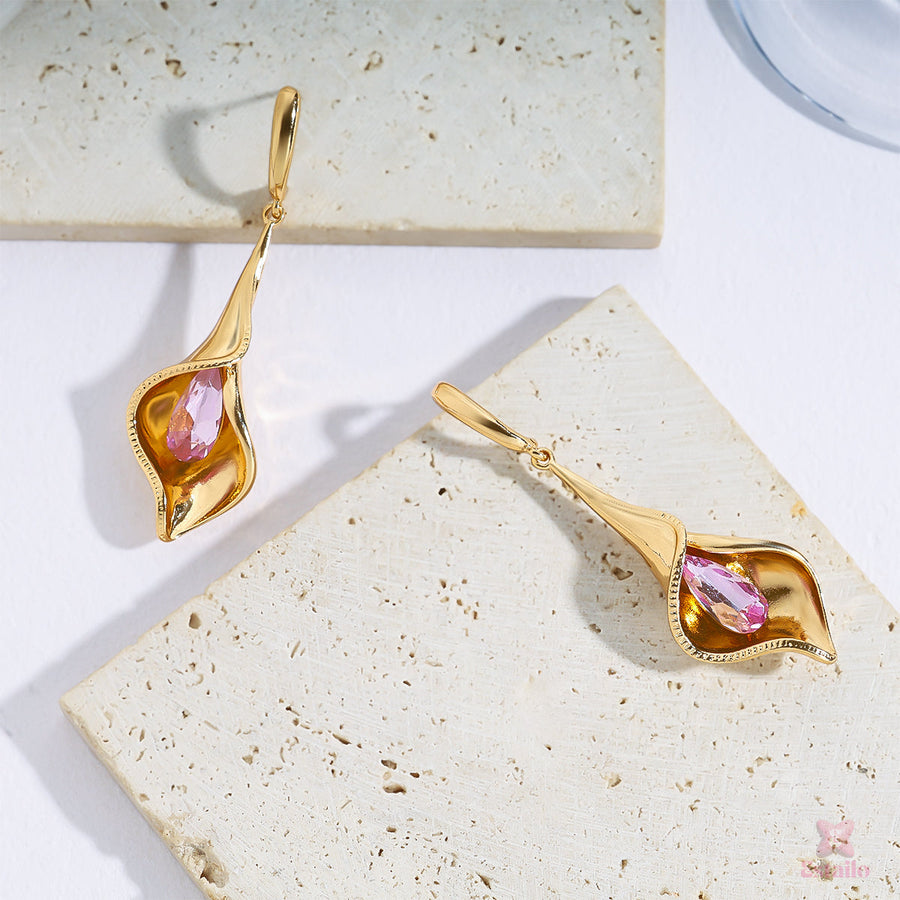 Calla Lily Drop Earrings