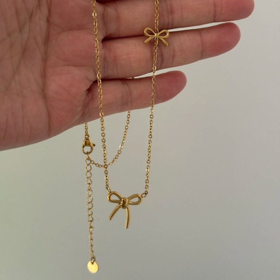 Luxe Loop Bow Necklace