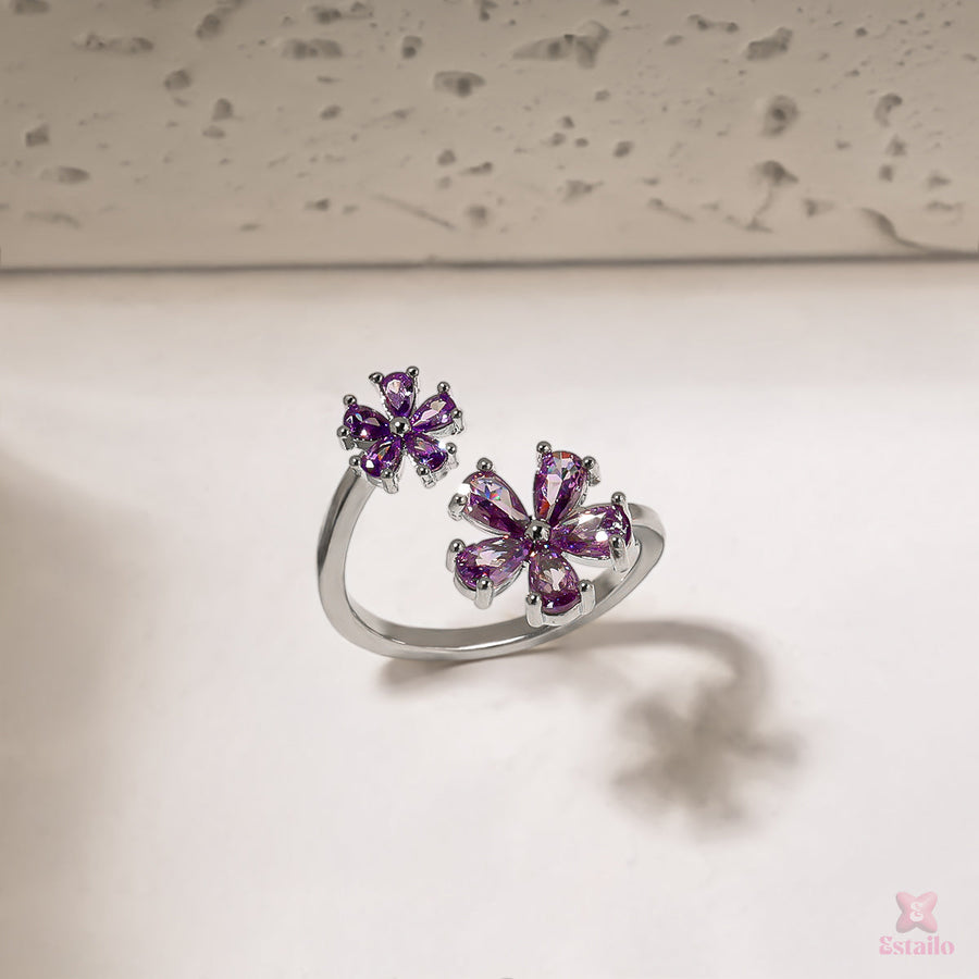 Violet Blossom Ring