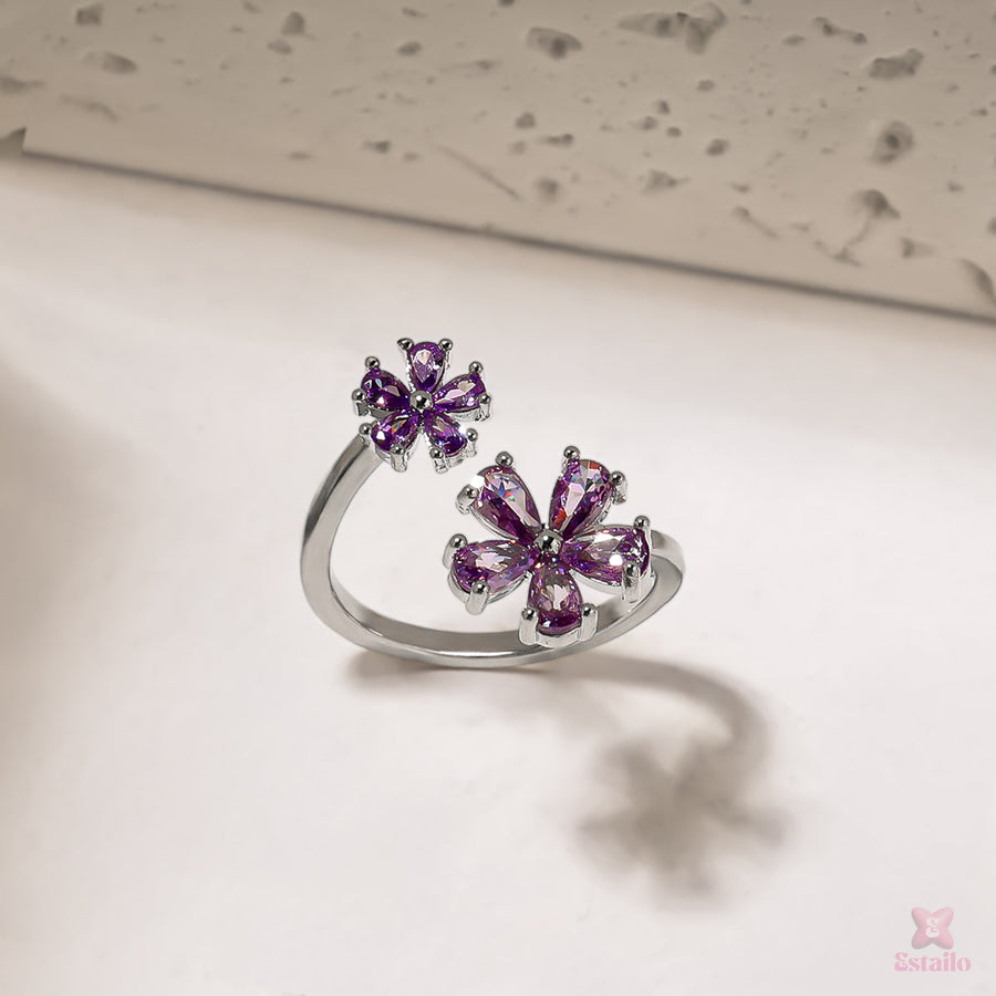 Violet Blossom Ring
