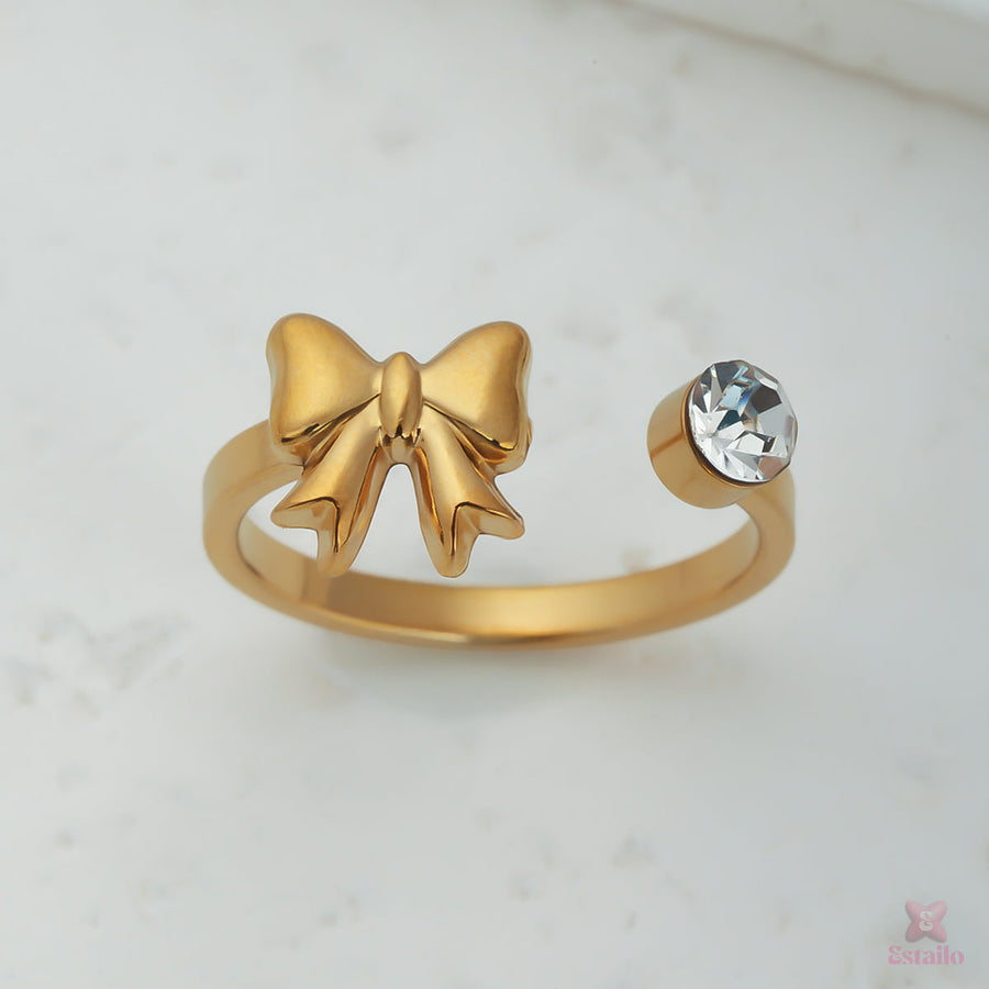 GlowUp Gold Bow Ring