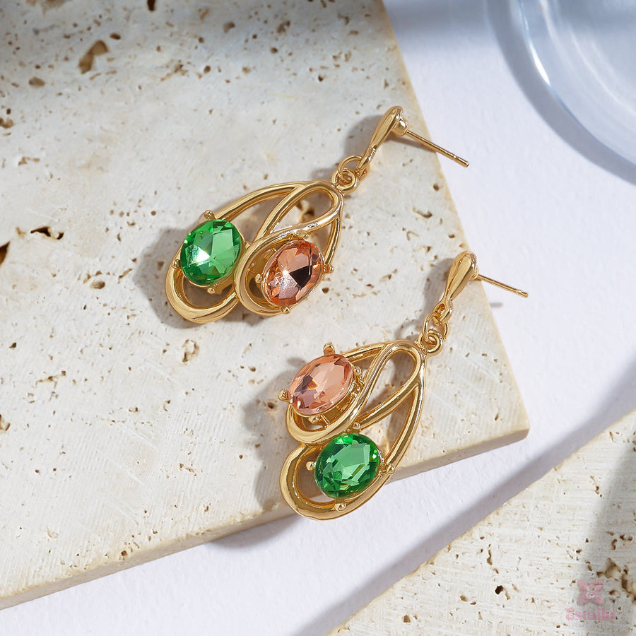 Emerald Sunset Drop Earrings