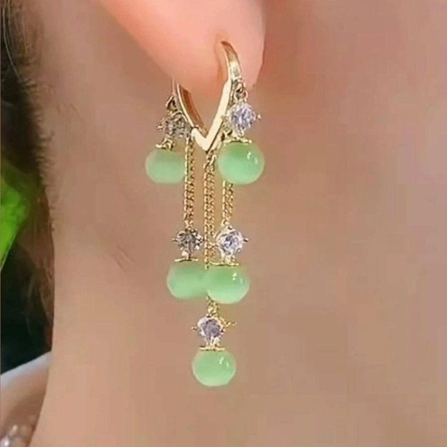 Cozy crystal hoops earrings