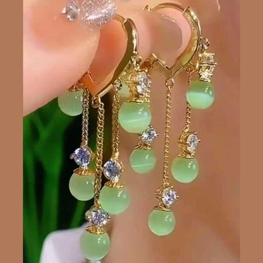 Cozy crystal hoops earrings