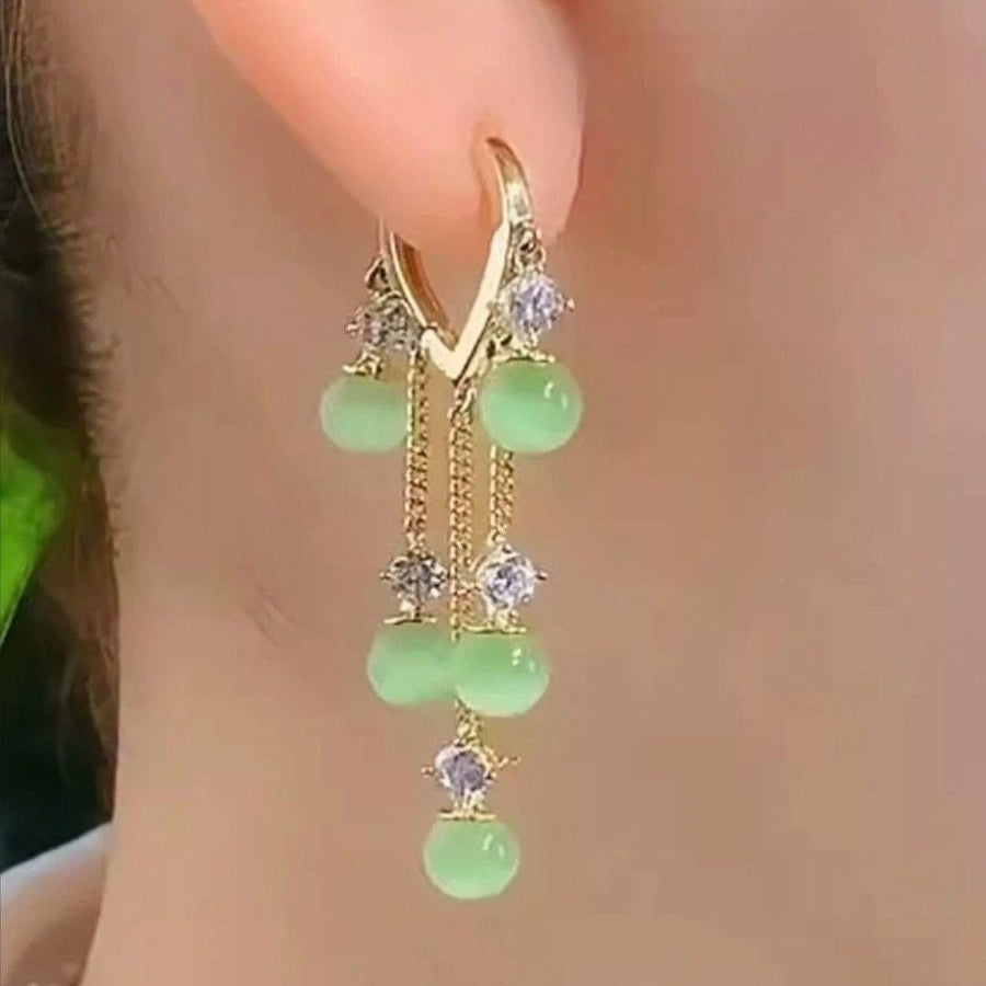Cozy crystal hoops earrings