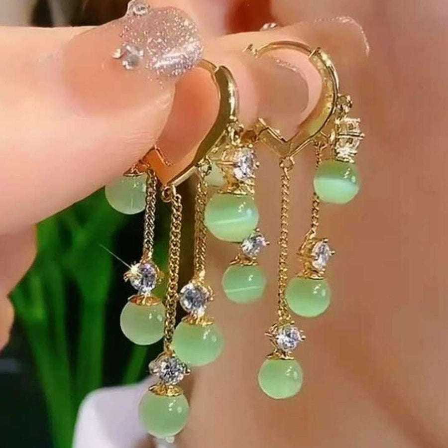 Cozy crystal hoops earrings