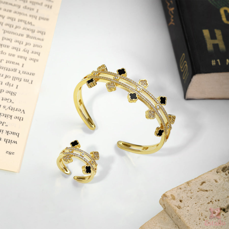 Midnight Clover  Bracelet Combo