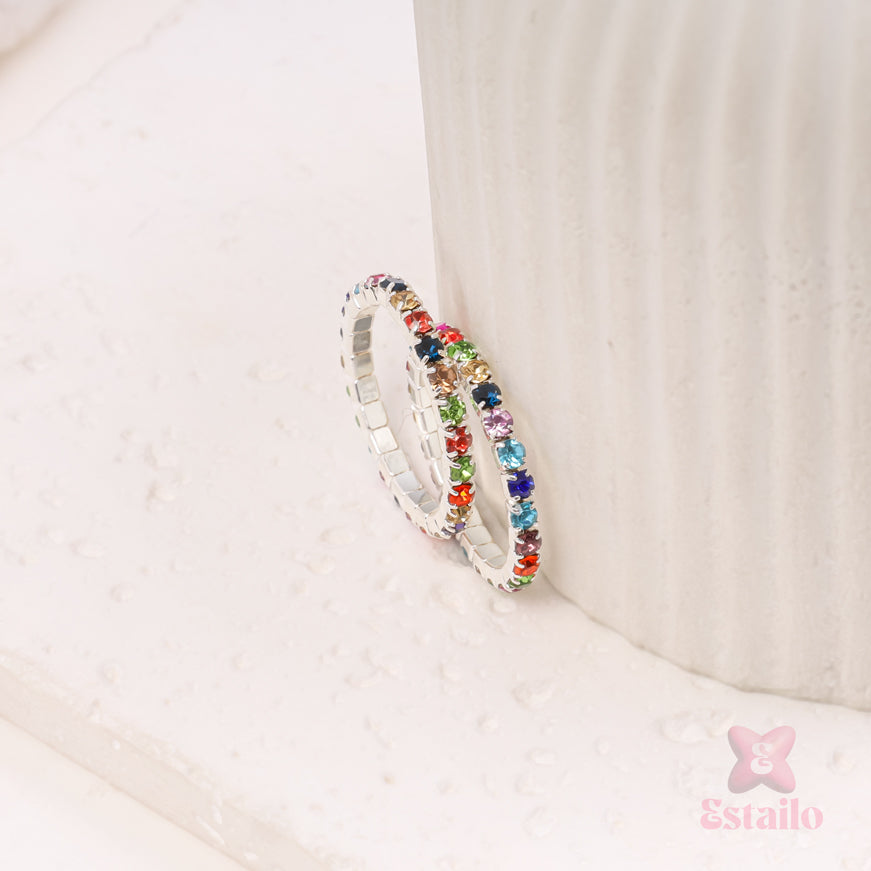 Rainbow Eternity Stretchable Ring