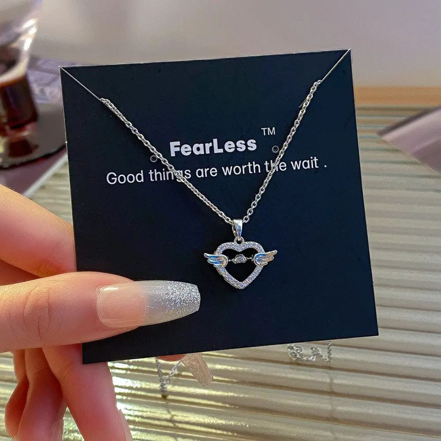 Mystic Silver Love Heart Neckpiece