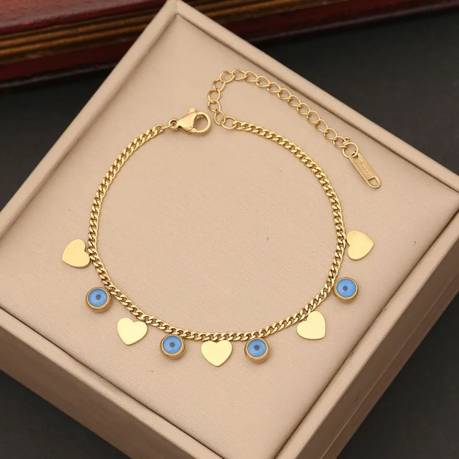 Evil Eye Heart Bracelet