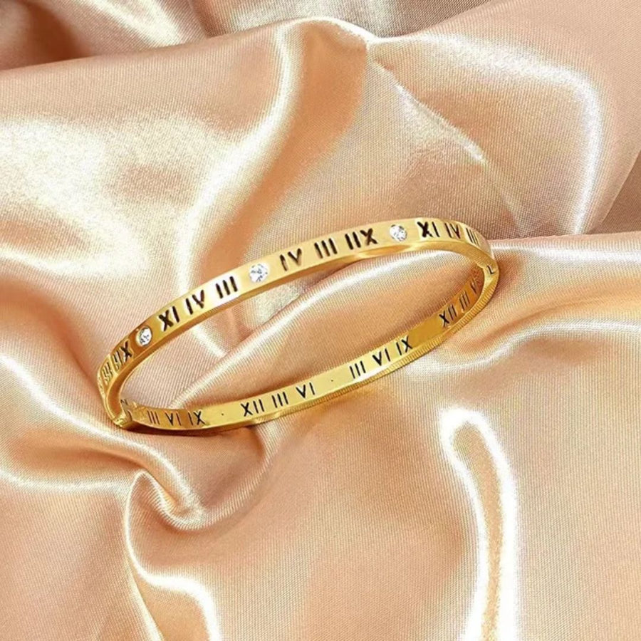 Roman Numeral Cuff Bracelet