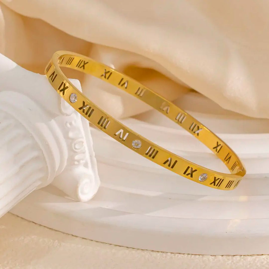 Roman Numeral Cuff Bracelet