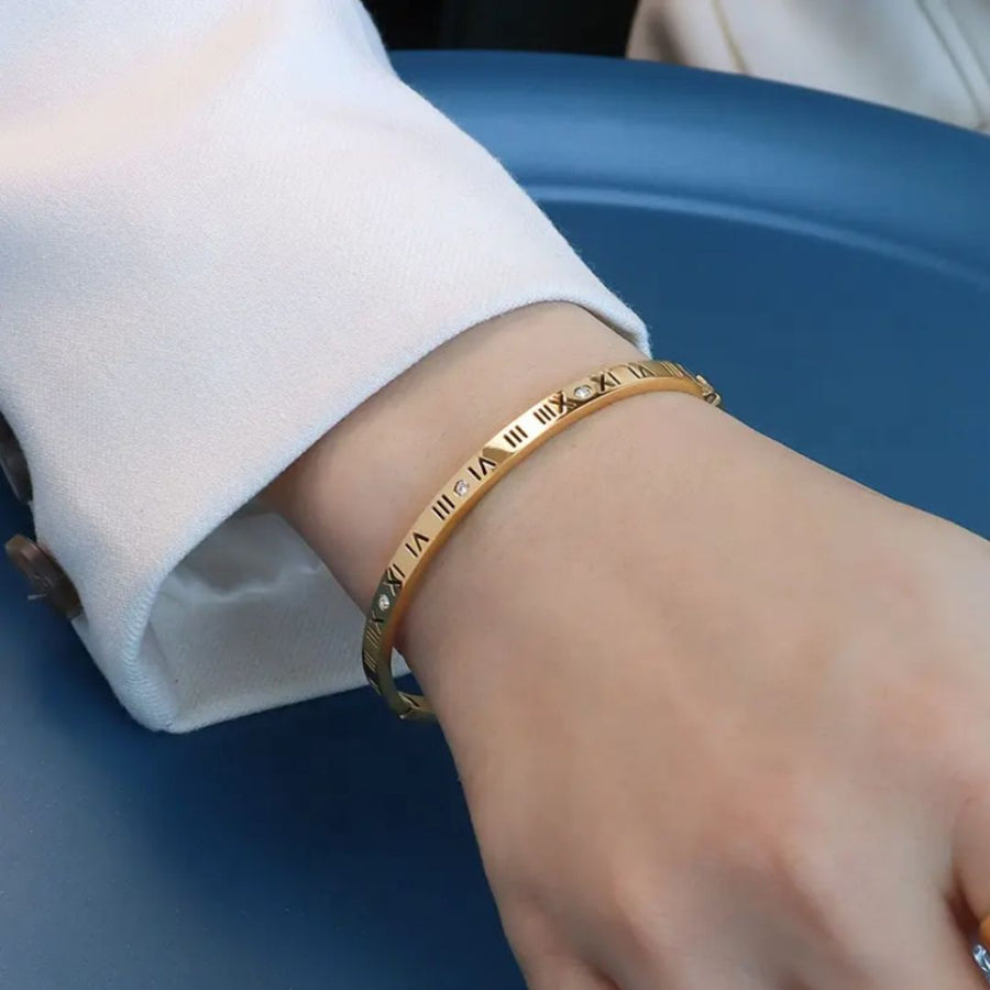 Roman Numeral Cuff Bracelet