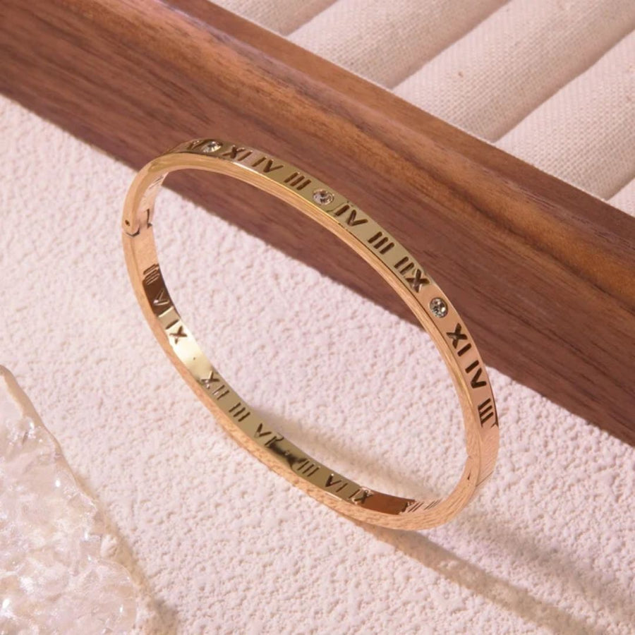 Roman Numeral Cuff Bracelet