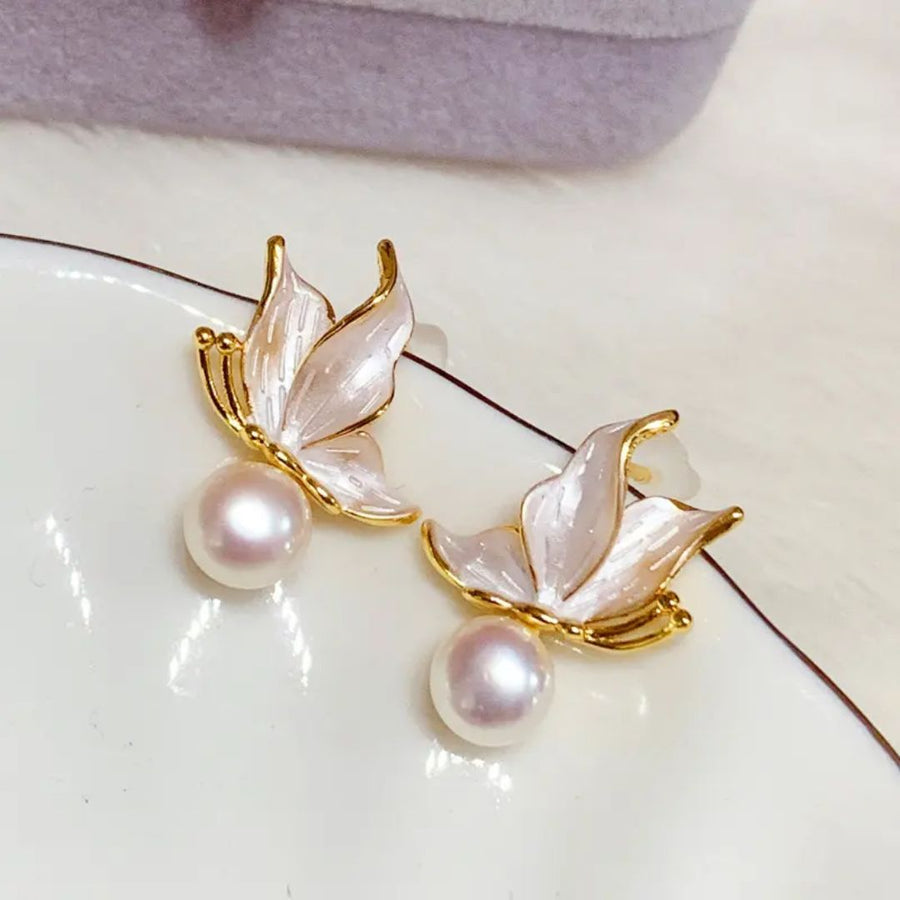 Pearl Blossom Studs Earrings
