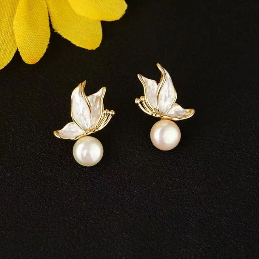 Pearl Blossom Studs Earrings