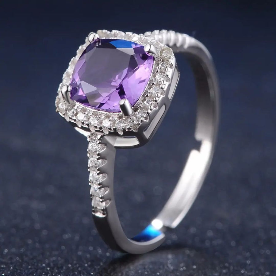 Violet Whisper Stone Rings