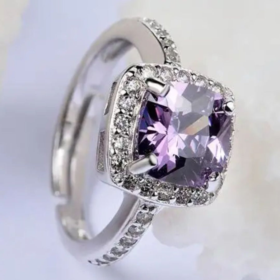 Violet Whisper Stone Rings
